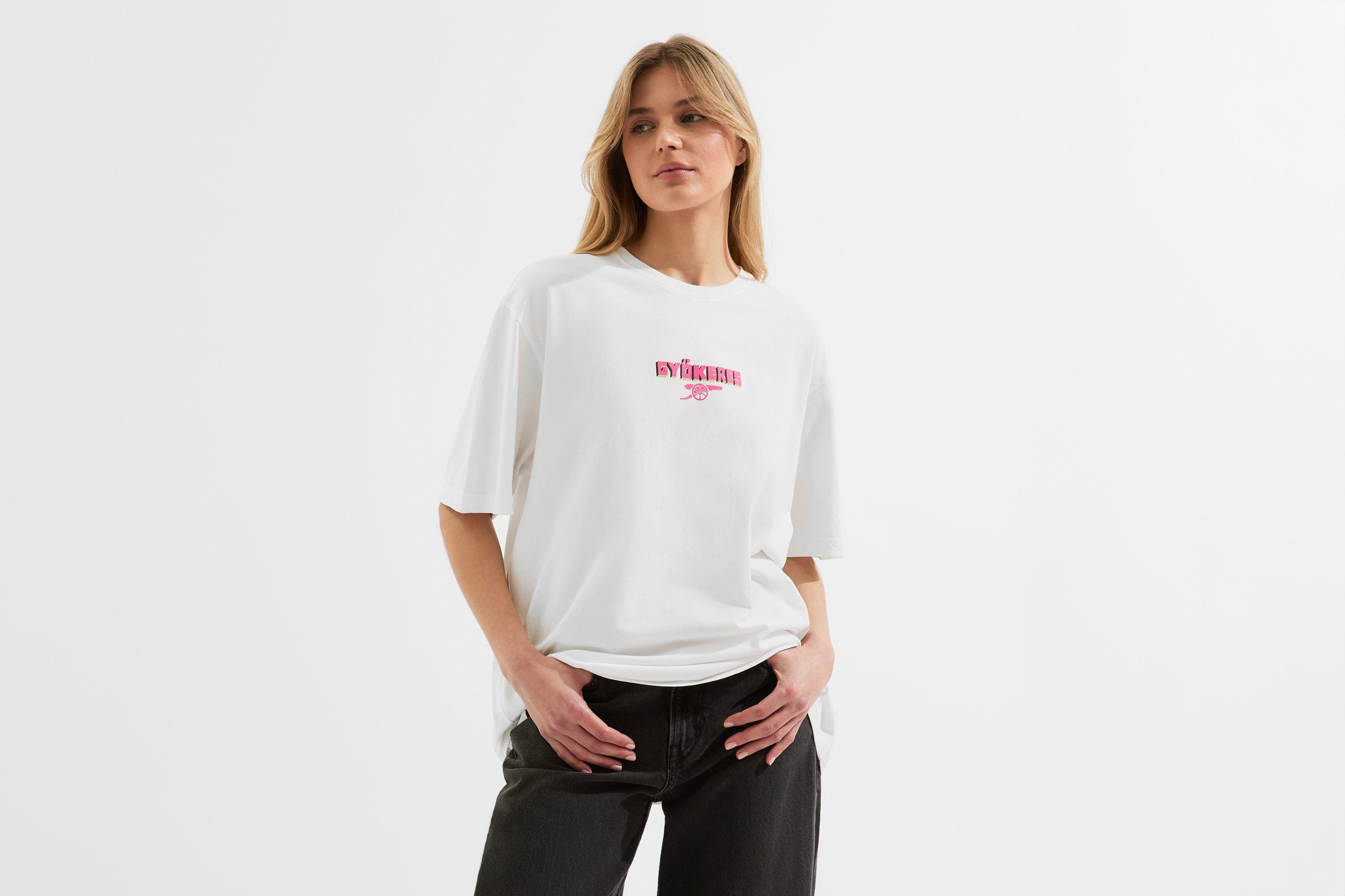 Arsenal Unisex Gyokeres White Crew T-Shirt | Official Online Store
