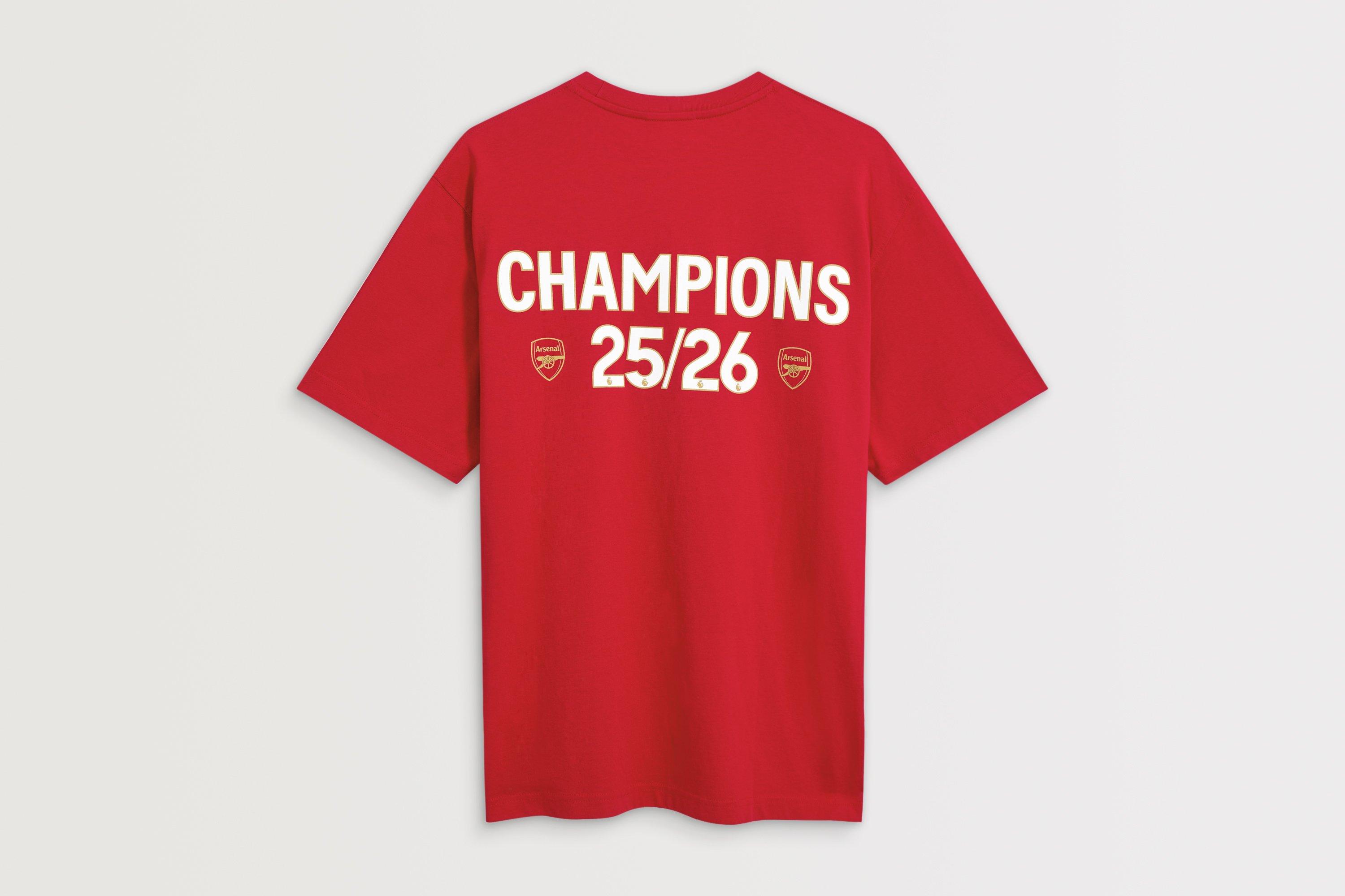 Arsenal Champions 25/26 Crew T-Shirt | Official Online Store