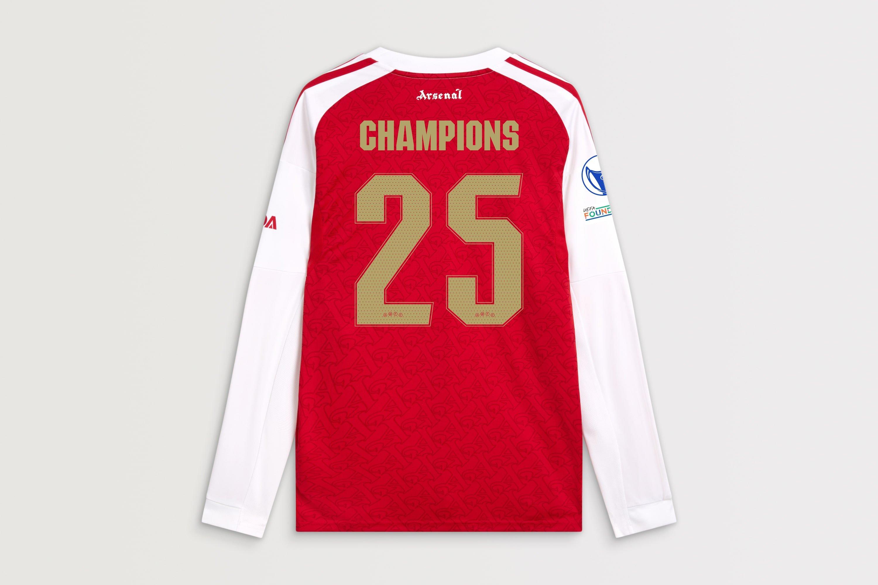 Arsenal adidas UWCL Champions Long Sleeved Home Shirt