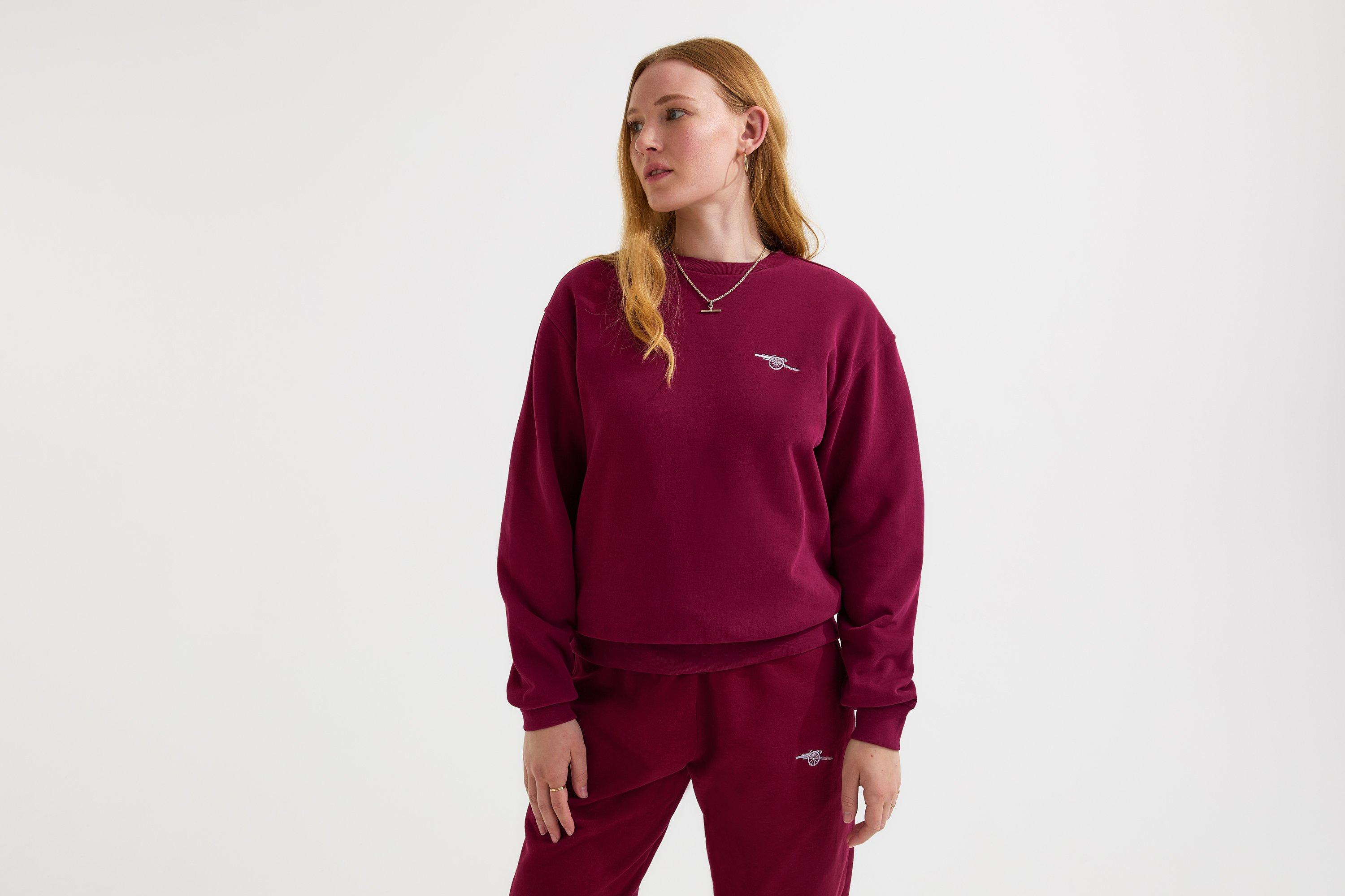 Arsenal Womens Essentials Burgundy Cannon Sweatshirt