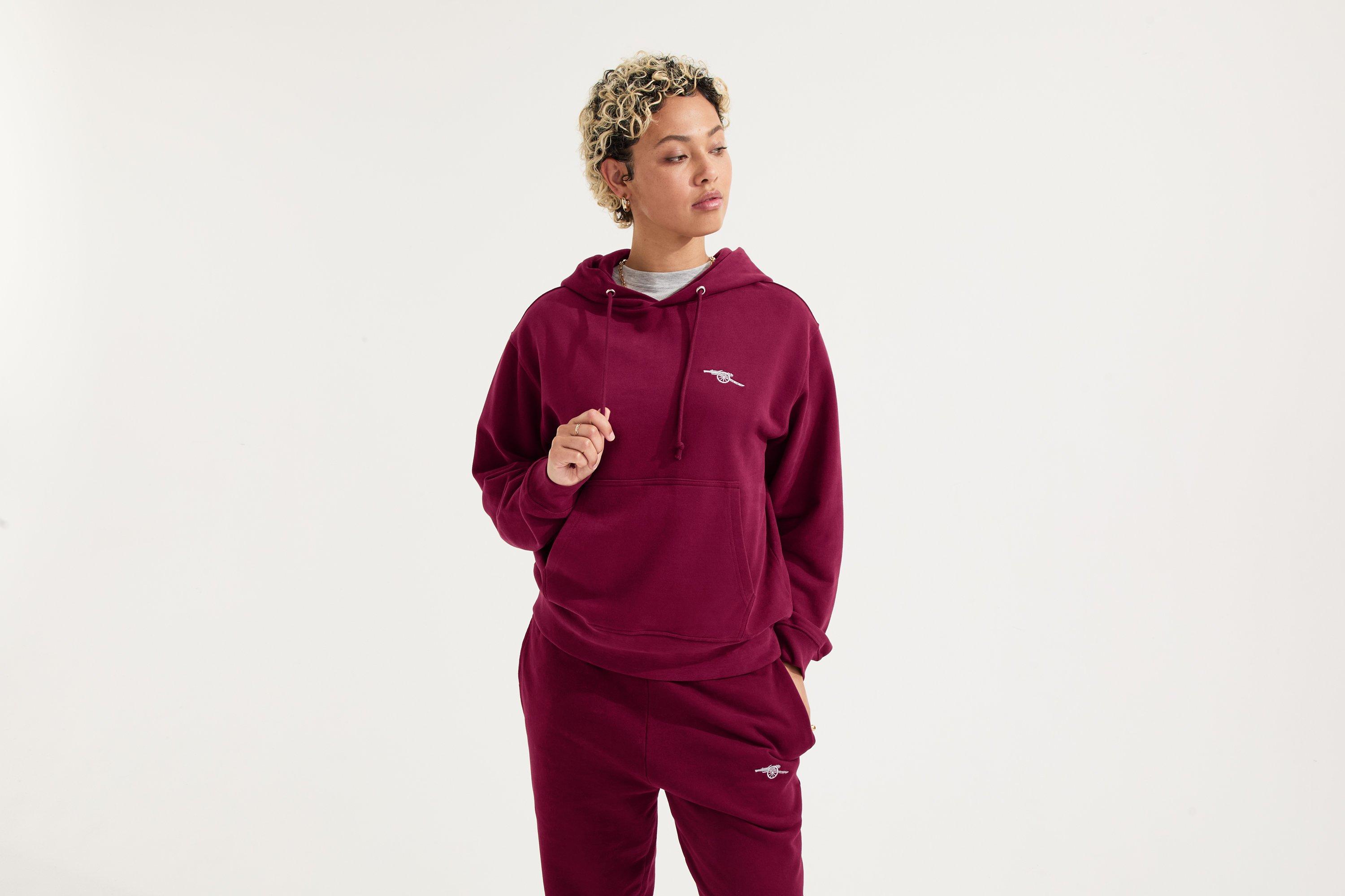 Arsenal Womens Essentials Burgundy Cannon Hoodie