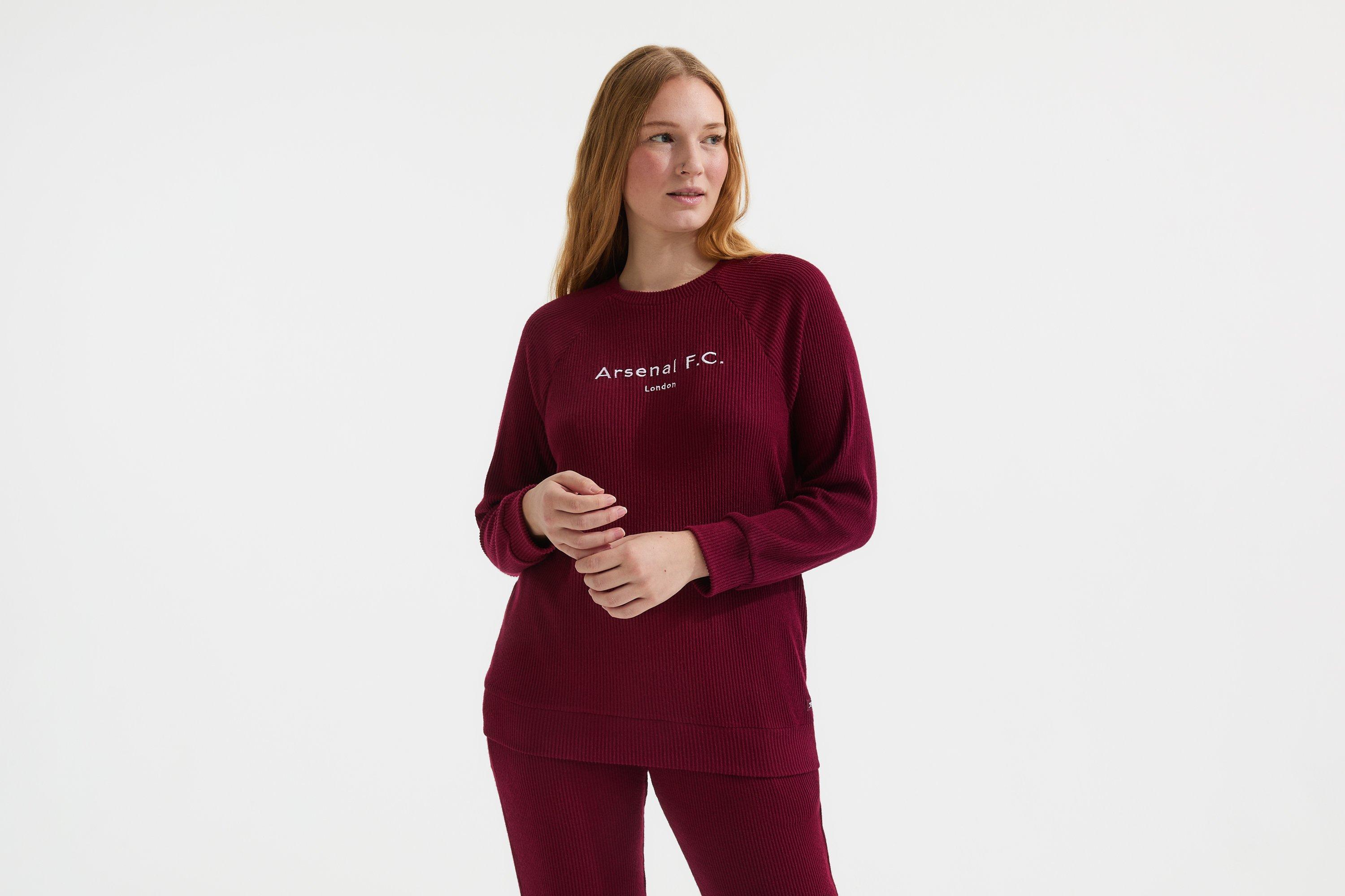 Arsenal Womens Ribbed Red Lounge Set