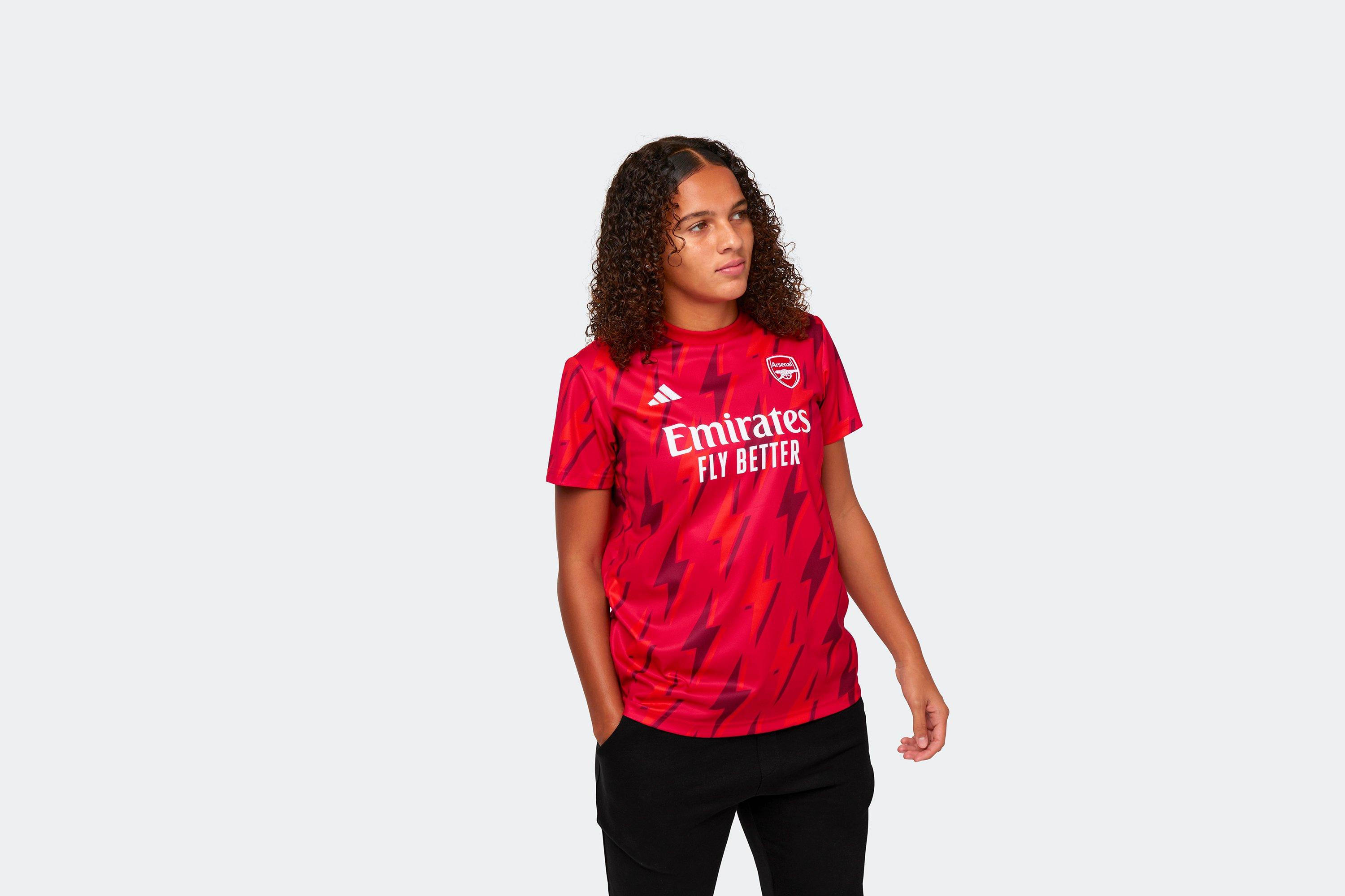 Maillot avant match Arsenal bleu rose 2020/23