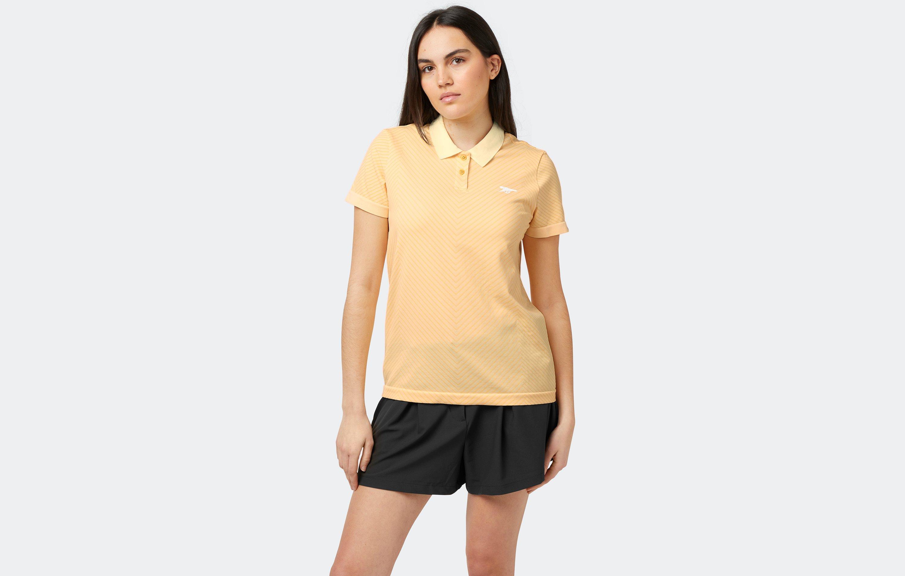 Arsenal adidas Womens Golf Tour Yellow Polo Shirt