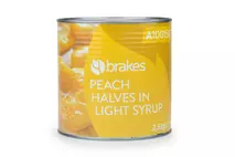 Brakes Peach Halves in Light Syrup