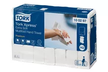 Tork 100297 Tork Xpress™ Extra Soft Multifold Hand Towel, 2ply, White, 21 x 100 Sheets Tork 100297 Tork Xpress™ Extra Soft Multifold Hand Towel, 2ply, White, 21 x 100 Sheets