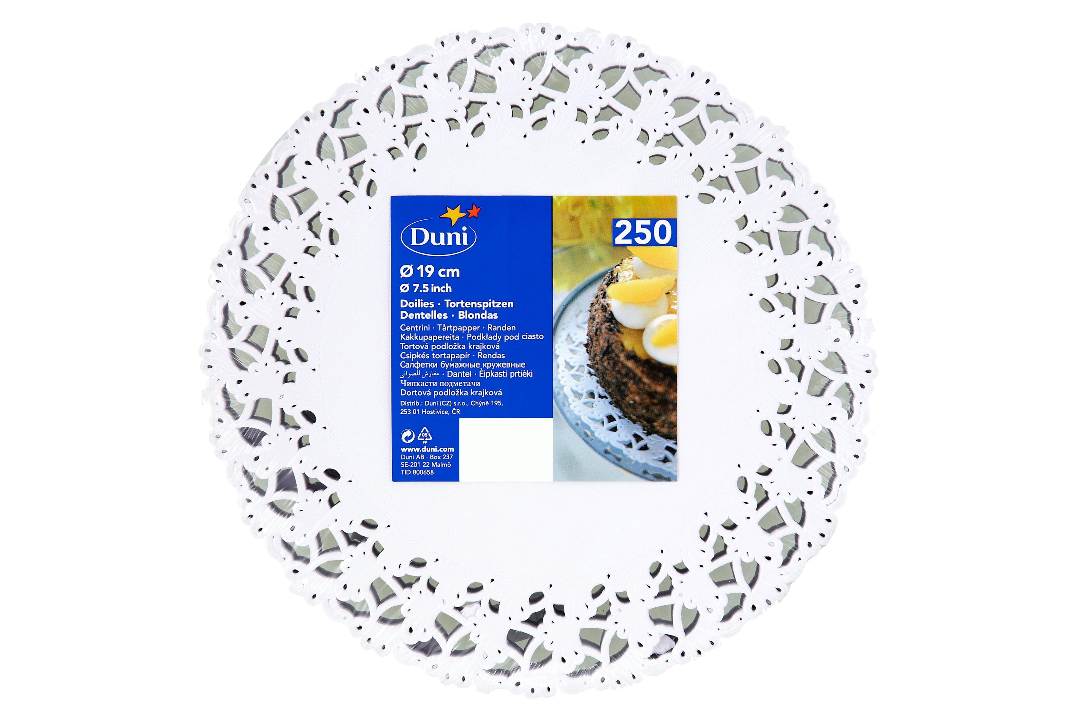 Duni 250 White Doilies 19cm     1 x 250
