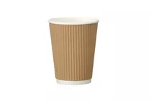 Go-Pak Double Wall Ripple Cup Kraft 12oz Go-Pak Double Wall Ripple Cup Kraft 12oz