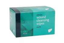 Reliwipe moist saline cleansing wipes sterile box of 100 Reliwipe moist saline cleansing wipes sterile box of 100