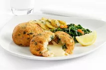 M&J Seafood Naked Smoked Haddock & Salmon Melting Middle Fish Cake M&J Seafood Naked Smoked Haddock & Salmon Melting Middle Fish Cake
