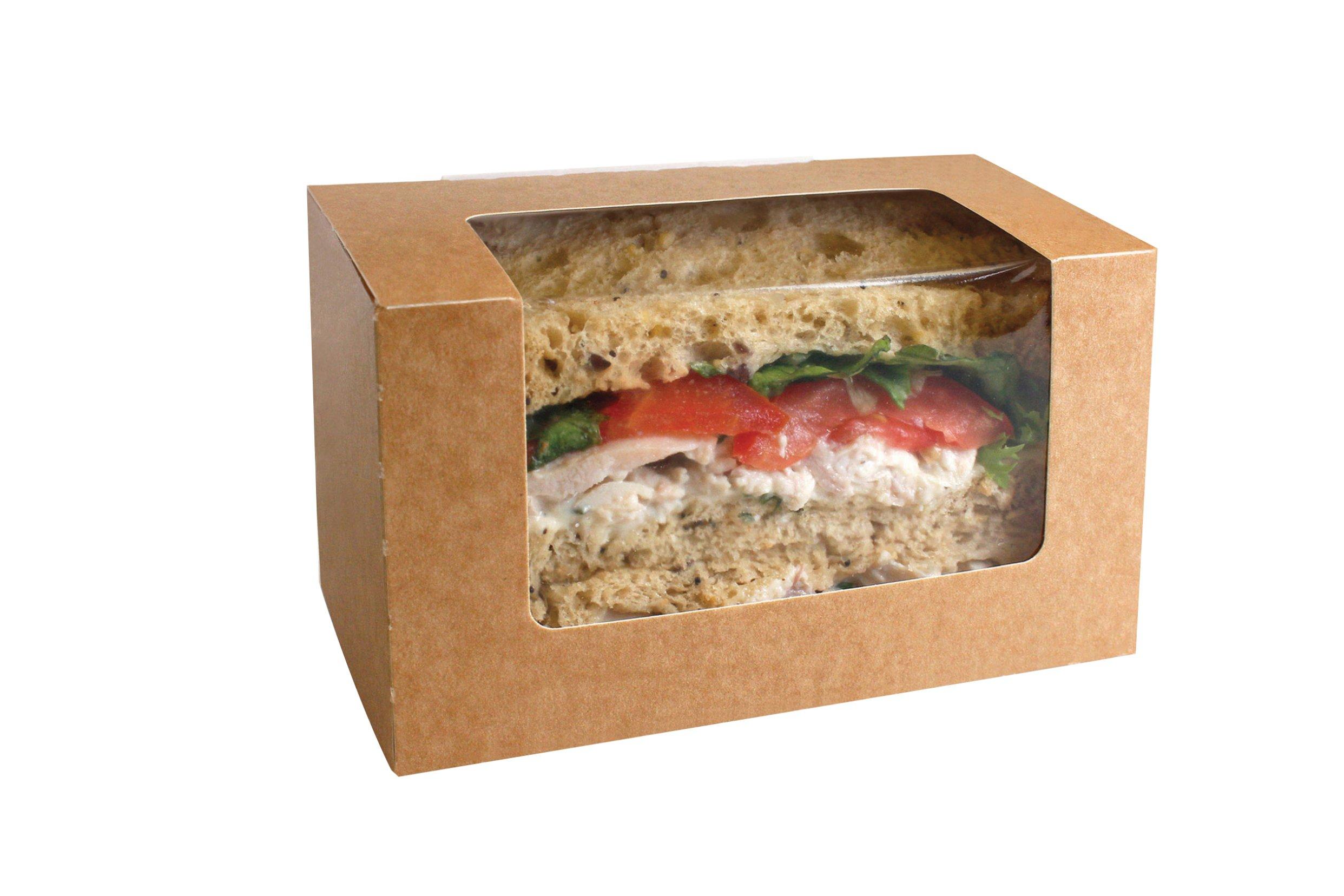 Kraft Bloomer Box with Window     1 x 500
