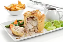 Brakes Fully Baked Deep Filled British Chicken, Wiltshire Ham, Leek & White Wine Pies Brakes Fully Baked Deep Filled British Chicken, Wiltshire Ham, Leek & White Wine Pies
