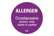 25mm Allergen Label Crustaceans