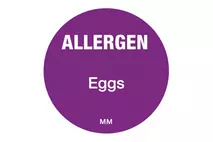 25mm Allergen Label Eggs
