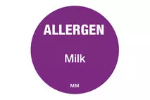 25mm Allergen Label Milk