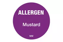 25mm Allergen Label Mustard