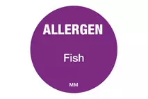 25mm Allergen Label Fish