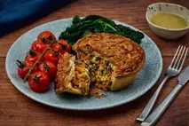Phat Sweet Potato, Spinach & Goats Cheese Pie