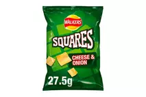 Walkers Squares Cheese & Onion Snacks 27.5g