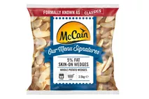 McCain Our Menu Signatures 5% Fat Skin on Wedges 2.5kg McCain Our Menu Signatures 5% Fat Skin on Wedges 2.5kg