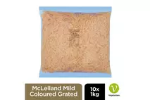 McLelland Mild Coloured Grated Cheddar 1Kg (Scotland Only)
