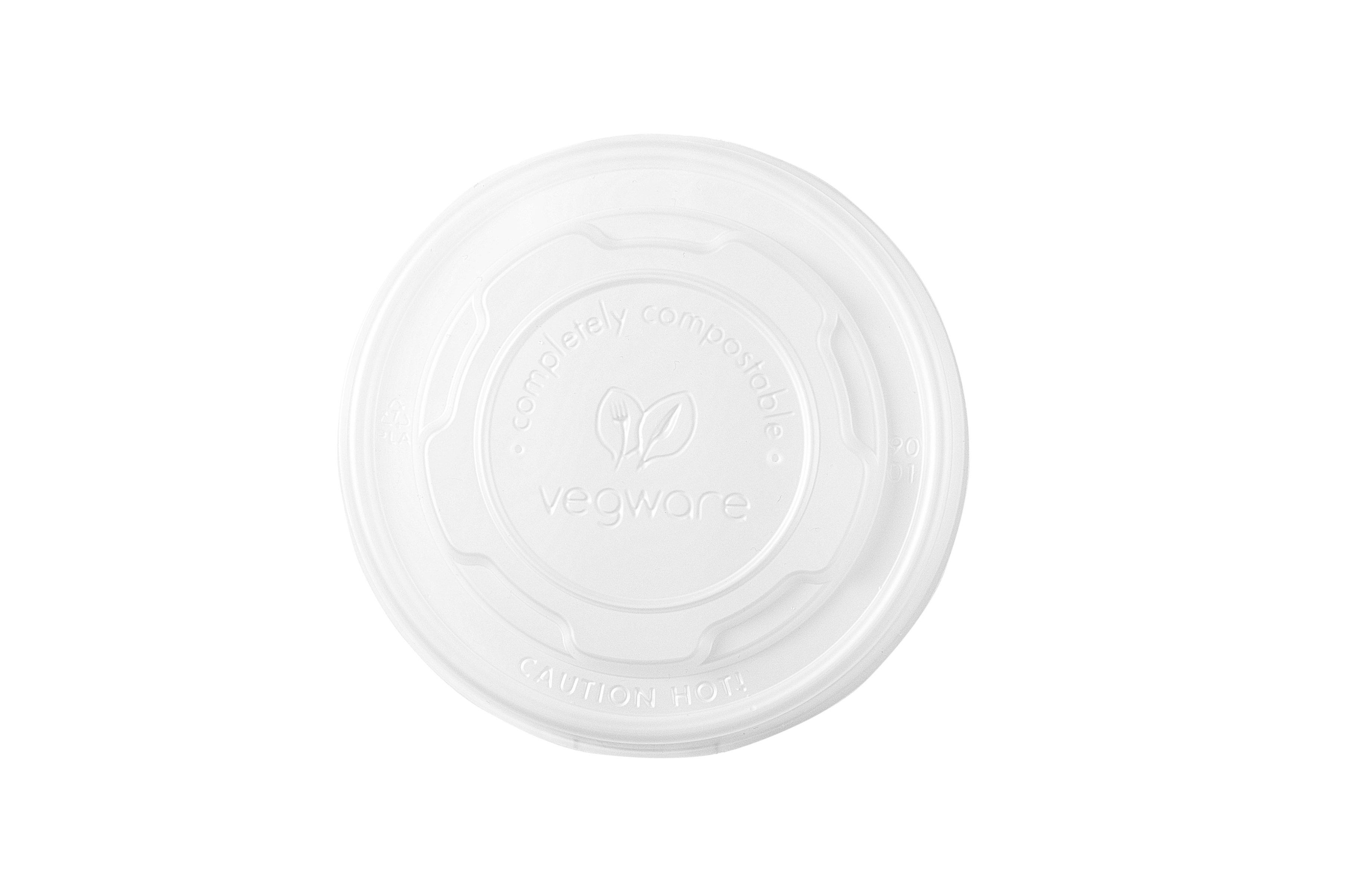 Vegware CPLA White Flat Lid 90mm 1 x 1000