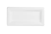 Vegware White Bagasse Rectangular Plate 10x5in Vegware White Bagasse Rectangular Plate 10x5in