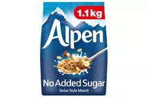 Alpen No Added Sugar Swiss Style Muesli 1.1kg Alpen No Added Sugar Swiss Style Muesli 1.1kg