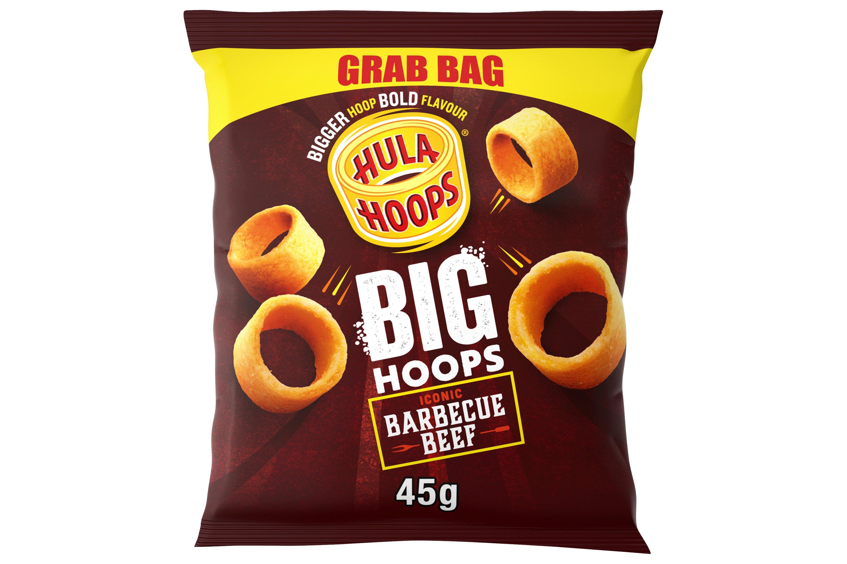 Hula Hoops Big Hoops BBQ Beef Crisps 45g