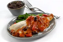 M&J Seafood Mediterranean Seabass In A Tomato Sauce M&J Seafood Mediterranean Seabass In A Tomato Sauce