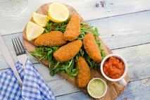 Green Gourmet Gluten Free Breaded BBQ MSC Fish Goujon Green Gourmet Gluten Free Breaded BBQ MSC Fish Goujon