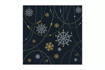 Snowflake Necklace Black Tissue Napkins 3-ply 33cm x 33cm Snowflake Necklace Black Tissue Napkins 3-ply 33cm x 33cm