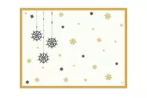 Snowflake Necklace White Dunicel Placemats 30cm x 40cm Snowflake Necklace White Dunicel Placemats 30cm x 40cm