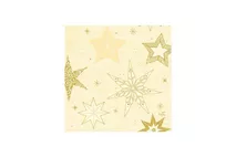 Duni Cream Star Stories Napkins 3ply 33x33cm Duni Cream Star Stories Napkins 3ply 33x33cm