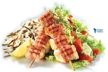 Chicken Souvlaki Wrapped in Bacon Chicken Souvlaki Wrapped in Bacon