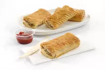 Lewis Pies Halal Beef Sausage Roll 5" Baked & Wrapped