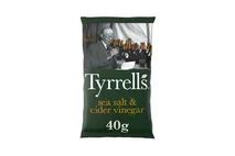 Tyrrells Sea Salt & Cider Vinegar Crisps 40g Tyrrells Sea Salt & Cider Vinegar Crisps 40g