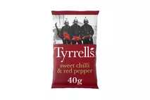 Tyrrells Sweet Chilli & Red Pepper Crisps 40g Tyrrells Sweet Chilli & Red Pepper Crisps 40g