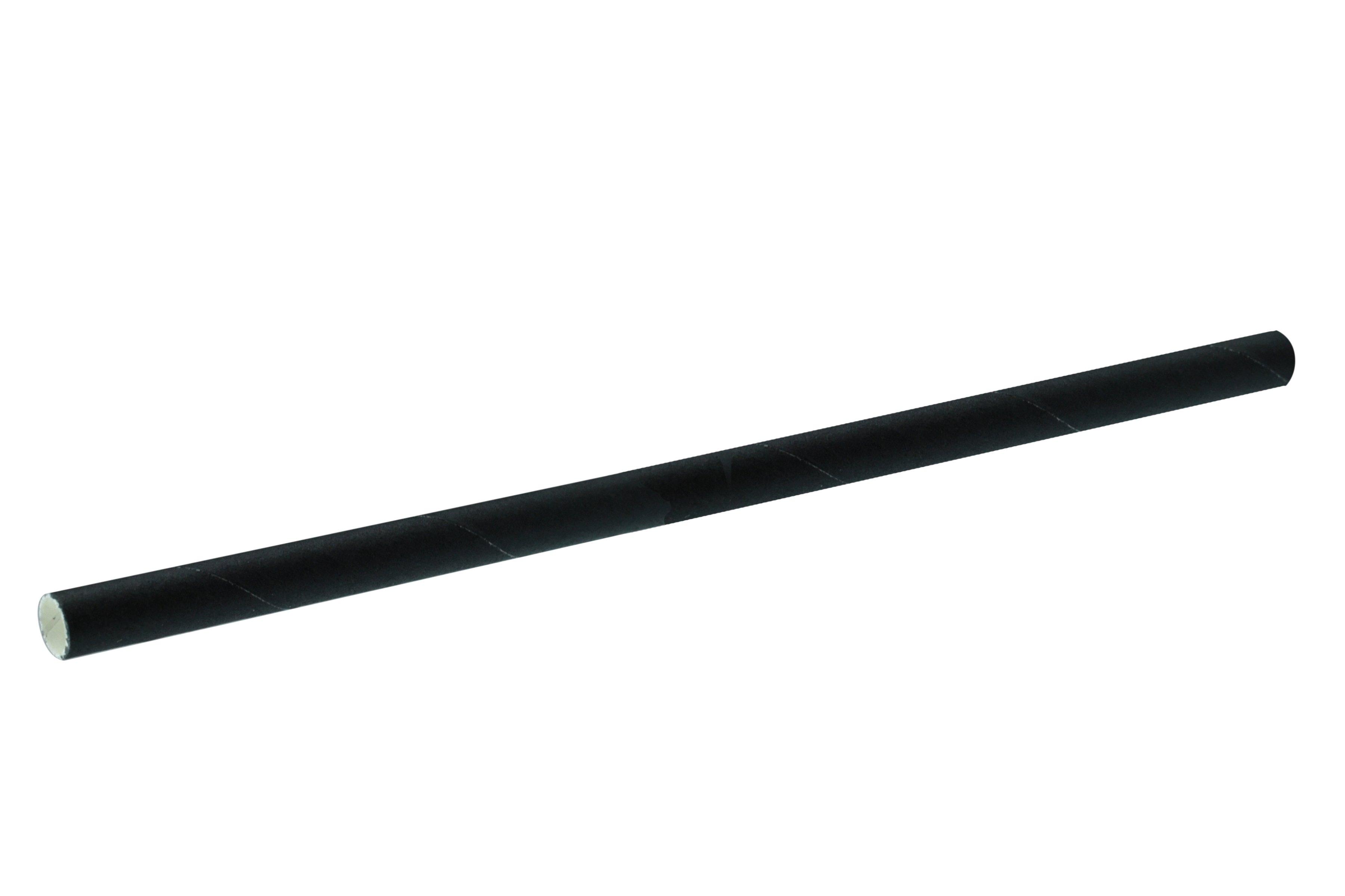 Plastico Naturelle Black Paper Straw 200mm x 6mm 4 x 250