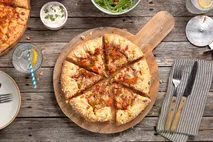 Chicago Town Takeaway Vegan Sticky BBQ Jackfruit Medium Pizza Chicago Town Takeaway Vegan Sticky BBQ Jackfruit Medium Pizza