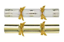 14'' Cream & Gold Art Deco Cracker