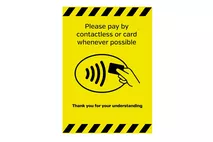A5 Please Pay Contactless Where Possible Wall Sticker A5 Please Pay Contactless Where Possible Wall Sticker