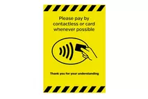 A5 Please Pay Contactless Where Possible Wall Sticker A5 Please Pay Contactless Where Possible Wall Sticker