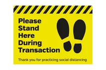 Please Stand Here During Transaction Floor Sign Please Stand Here During Transaction Floor Sign
