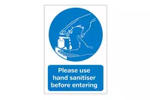 A5 Please Use Hand Sanitiser Before Entering Counter Top Sign