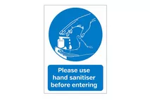 A5 Please Use Hand Sanitiser Before Entering Counter Top Sign A5 Please Use Hand Sanitiser Before Entering Counter Top Sign