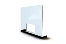Universal Aryclic Counter Top Safety Shield with Stainless Steel Base Universal Aryclic Counter Top Safety Shield with Stainless Steel Base