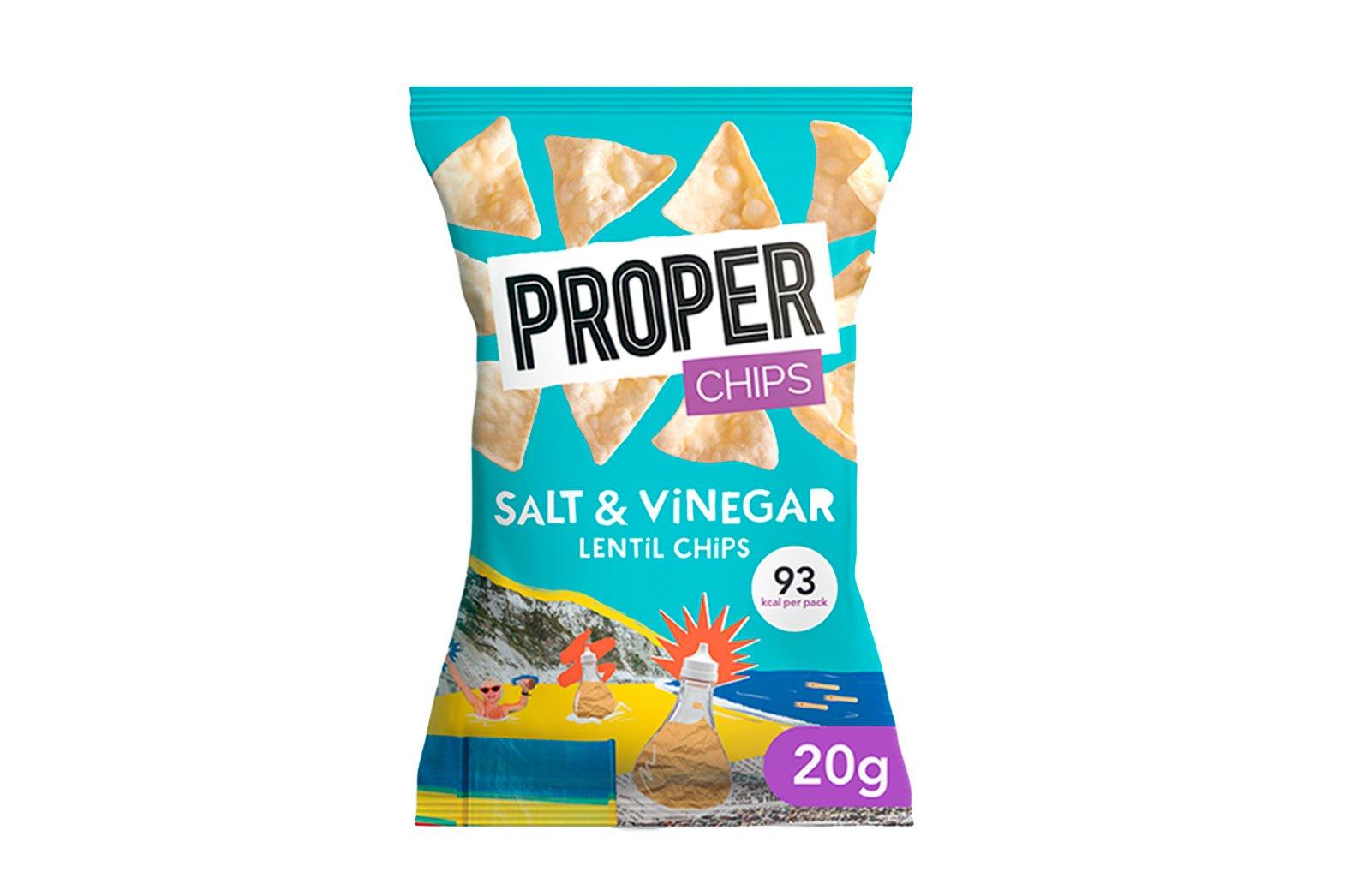 Properchips Salt & Vinegar Lentil Chips     24 x 20g