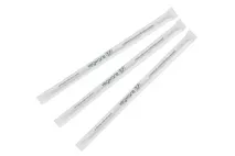 Vegware Individually Wrapped Green Stripe PLA Straw 7mm Vegware Individually Wrapped Green Stripe PLA Straw 7mm