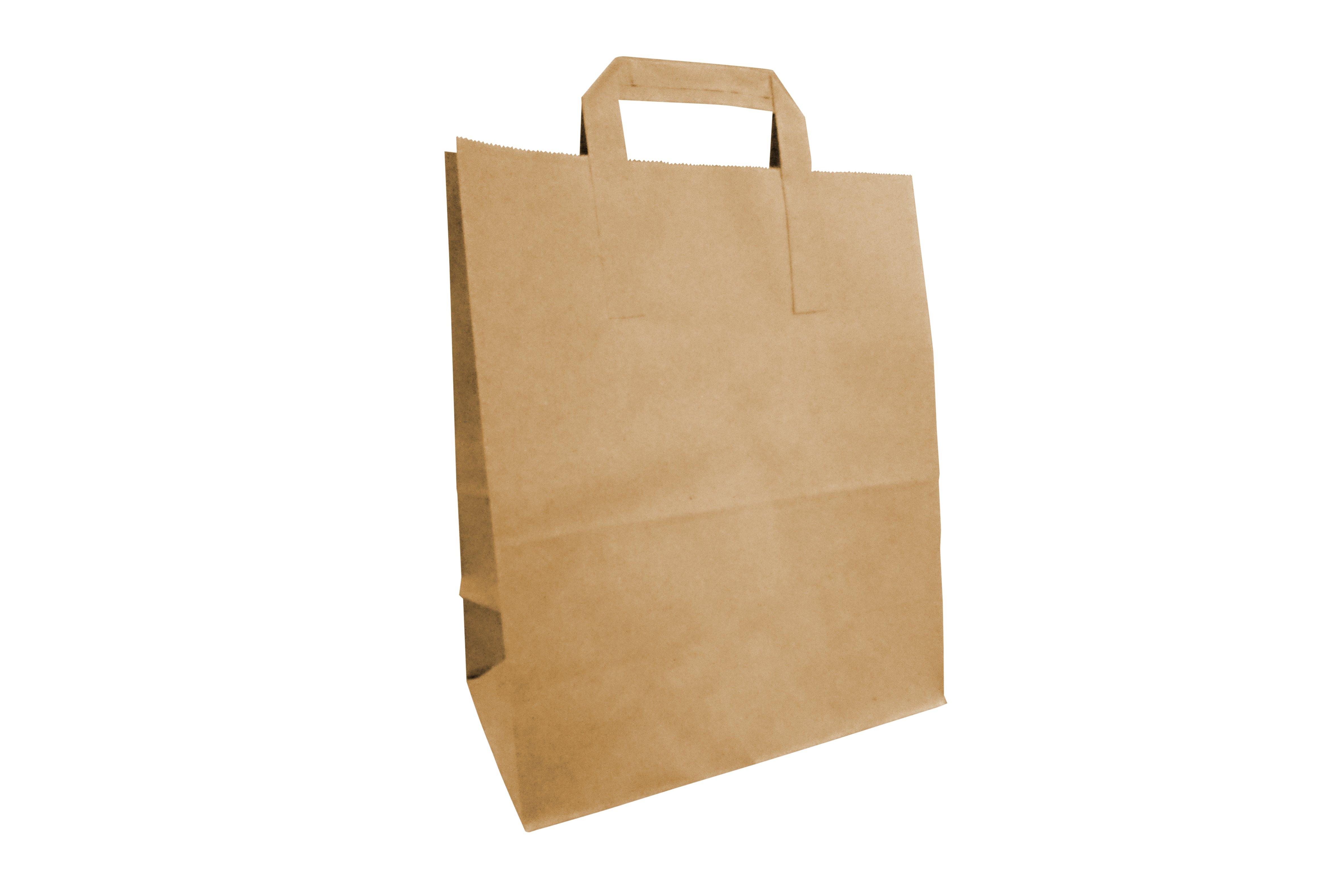 Large Brown Paper Bag with Handles 250x390x300mm 1 x 250